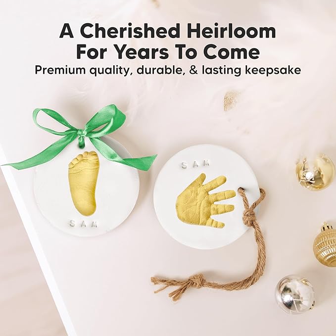 Baby Hand and Footprint Kit Girls, Boys - Personalized Baby Footprint Ornament Kit, Newborn Keepsake Gifts for New Mom, Easy to Use Handprint Makers, Cute Shower Gifts(Sky, Multi-Colored)