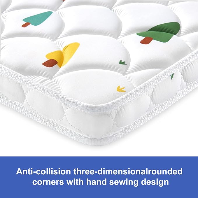 Baby Bassinet Mattress 33 x 20 inches- Firm Support and Comfort Premium Foam,Noiseless and Odorless,Hypoallergenic Small Crib Mattress, Fits Moses Basket, Dual Sided with Soft Breathable Fabric