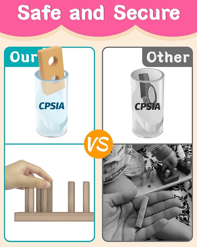 Montessori Toys for 1 2 Year Old Girl and Boy Birthday Gifts, Shape Sorter Wooden Toys for Toddlers Age 1-3 2-4, Learning Educational Sensory Stacking Toddler Puzzles