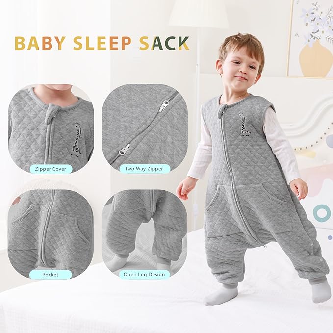 HOMEAL Toddler Sleeping Sack with Feet, Baby Sleep Sack 3t-5t