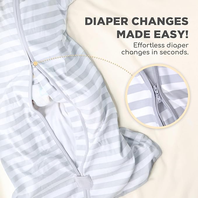 Mama Cheetah Baby Sleep Sack with Sleeves, 0.5 TOG Organic Cotton Wearable Blanket and Two-Way Zipper, Swaddle Transition Long Sleeve Sleeping Bag for Newborn Infant Toddler, 6-12 Months