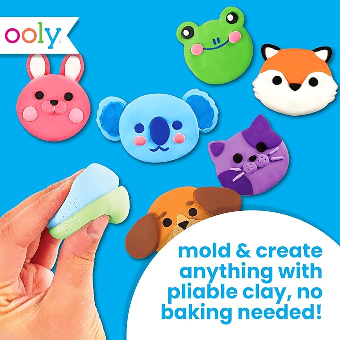 Ooly Air Dry Clay for Kids, 24 Colors Modeling Clay with 3 Shaping Tools, Play Dough Summer Craft Supplies - Creatibles