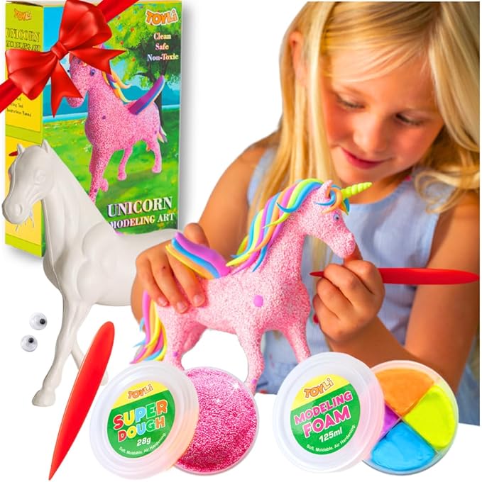TOYLI Unicorn Modeling Art Kit - Unicorn Crafts for Kids 4-6