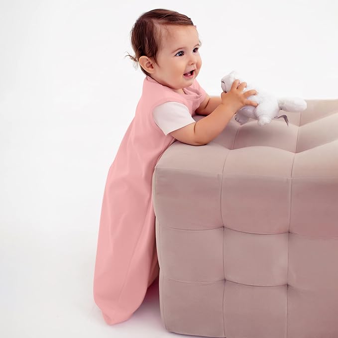 Baby Sleep Sack 1.0 TOG, Organic Cotton Baby Wearable Blanket with Two-Way Zipper, Swaddle Transition Baby Sleeping Bag, All-Season Sleep Sack for Newborn Infant Toddler Boy Girl, 2-Pack, 18-24 Month