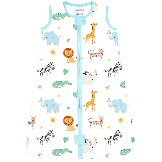 Mama Cheetah Baby Sleep Sack 2.5 TOG, Organic Cotton Baby Wearable Blanket with Two-Way Zipper, Swaddle Transition Baby Sleeping Bag for Newborn Infant Toddler Boy Girl, 12-18 Months