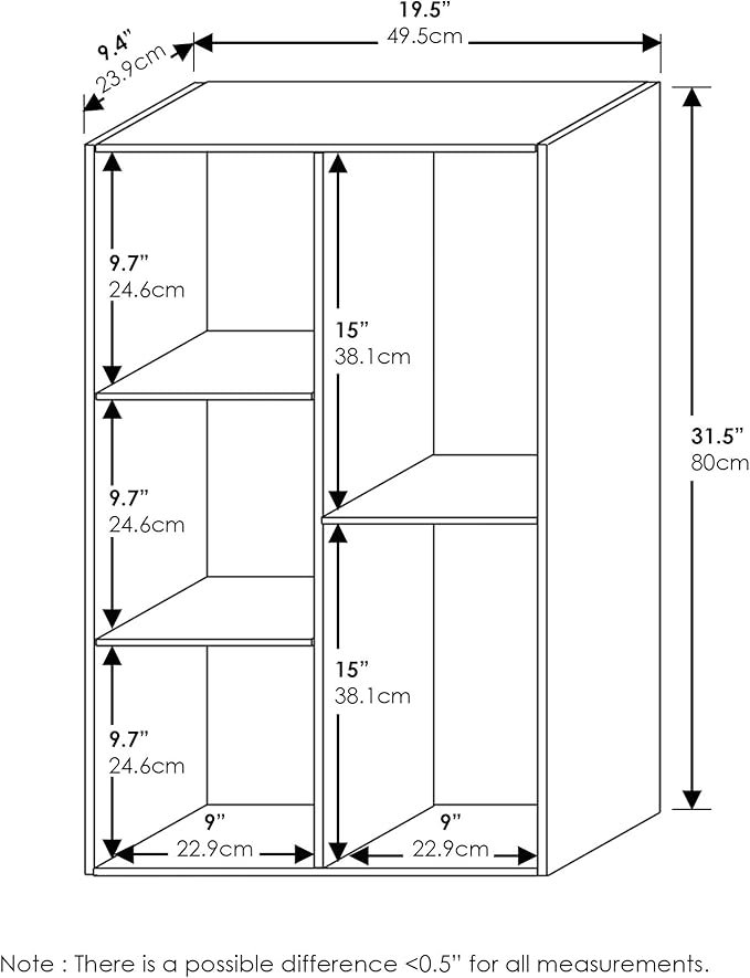 Furinno 5-Cube Reversible Open Shelf, White/Pink 11069WH/PI
