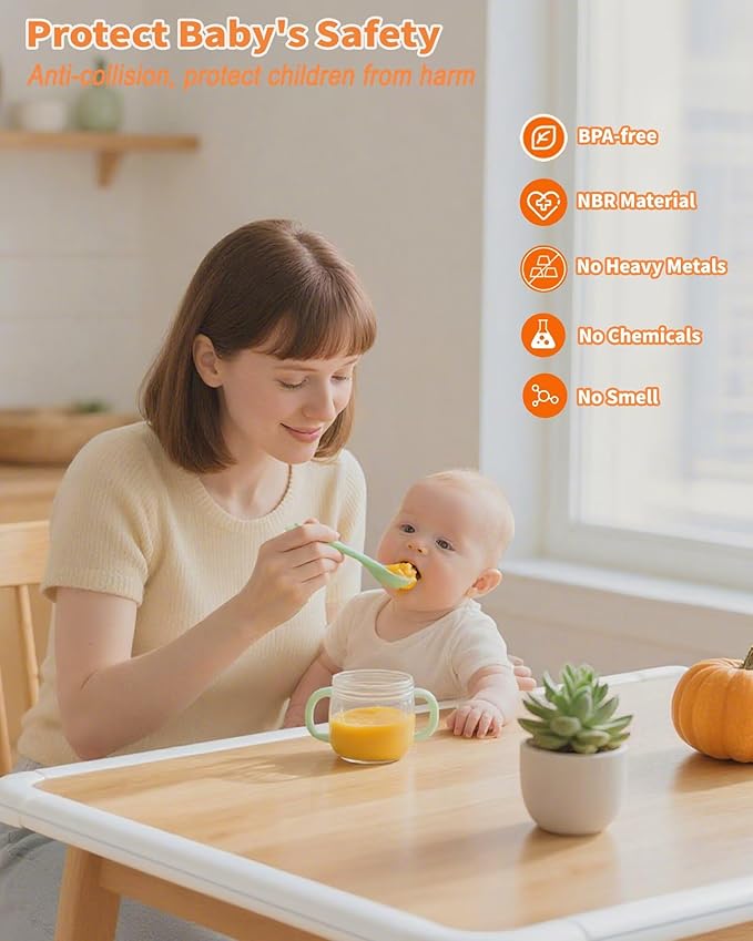 Edge Corner Protector Baby Proofing, 6.56FT 0.6'' Thicken L-Shape Furniture Fireplace Safety Bumper Guard with 6 Corners, Pre-Taped, Soft NBR Rubber Foam, Table Edge Protector for Baby (White)