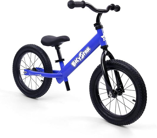14 Inch Balance Bike for Kids 3-7 Year Old, Kids Bike with No Pedals, Air Rubber Tires, Adjustable Height, Pedalless Kids Bicycle for Boys, Girls