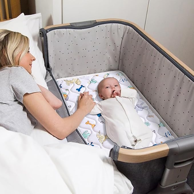 Baby Bassinet Mattress 33x 20 inches- Firm Support and Comfort Premium Foam,Noiseless and Odorless,Hypoallergenic Small Crib Mattress, Fits Moses Basket, Dual Sided with Soft Breathable Fabric