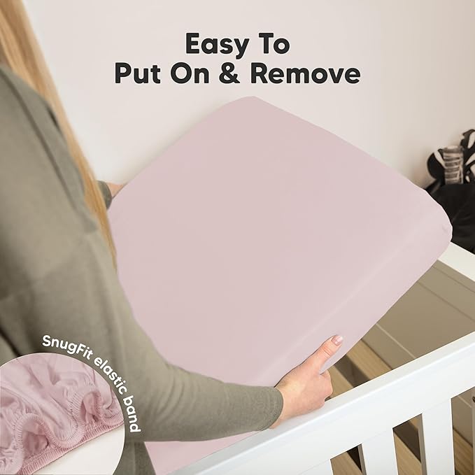 KeaBabies 2-Pack Organic Crib Sheets for Boys, Girls - 52x28 Fitted Crib Mattress Sheet Neutral, Breathable Jersey Cotton Cover for Baby Bed, Toddler Mattress, Soft & Cute Prints (Beach Day)