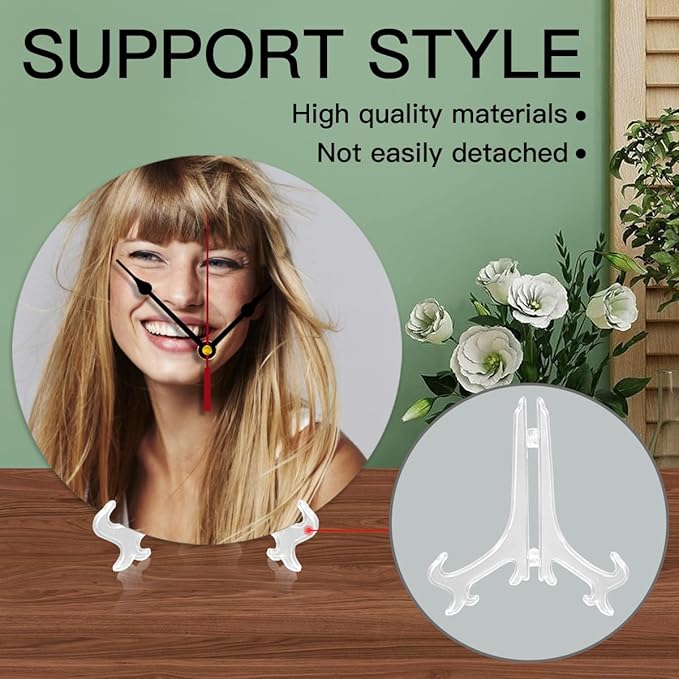 Generic Custom Clocks for Walls Personalized Clocks with Picture, 10inch-25cm Round Silent Wall Clock, Modern Style for Living Room, Unisex, Indoor Use, PVC Material