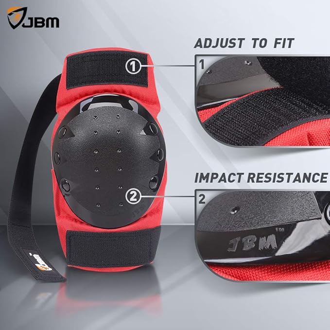 JBM Adult & Kids Knee Pads Elbow Pads and Wrist Guards for Inline Skating, Roller Skating, Skateboarding, Scootering