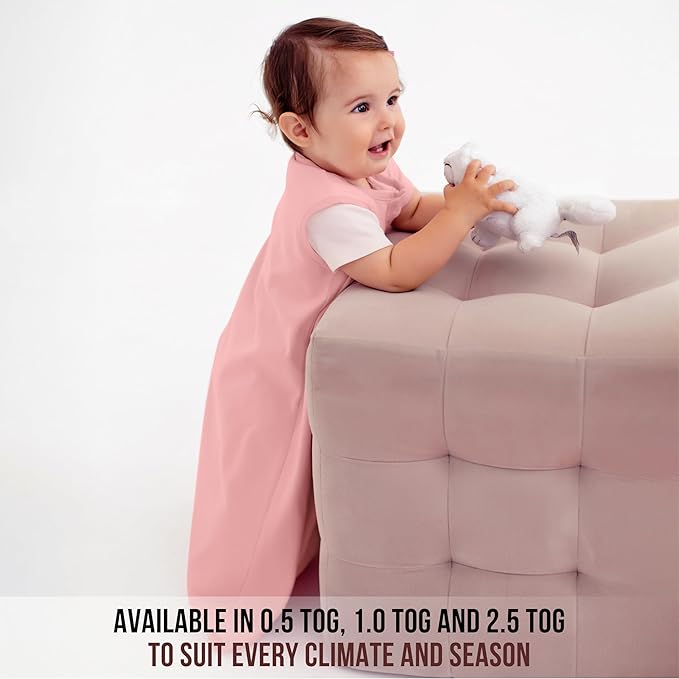 Mama Cheetah Baby Sleep Sack 0.5 TOG, Organic Cotton Baby Wearable Blanket with Two-Way Zipper, Swaddle Transition Baby Sleeping Bag for Newborn Infant Toddler Boy Girl, 18-24 Months