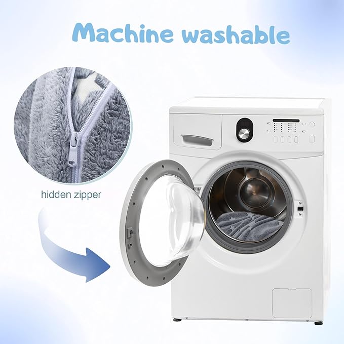 COMAX Kids Bean Bag Chair Turn into Beanbag Bed, Unicorn Toddler Bean Chair for Girl Boy Sleeping, Lazy Children Sofa Couch with Filler, Convertible Child Floor Mattress, Glowing Grey Star