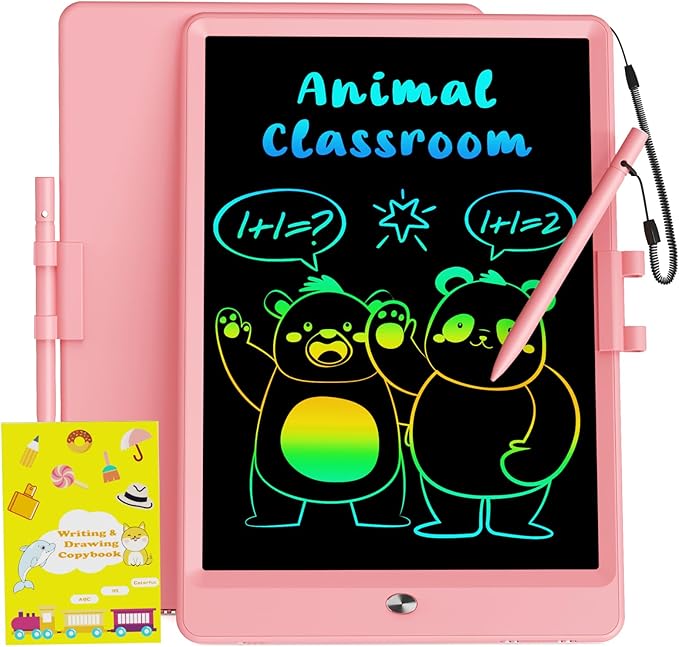 UCIDCI LCD Writing Tablet Doodle Board 10 Inch - Colorful Screen Electronic Toddler Drawing Tablet Drawing Pad, Educational Learning Kids Toys for 3 4 5 6 7 8 Year Old Kids Girls Boys