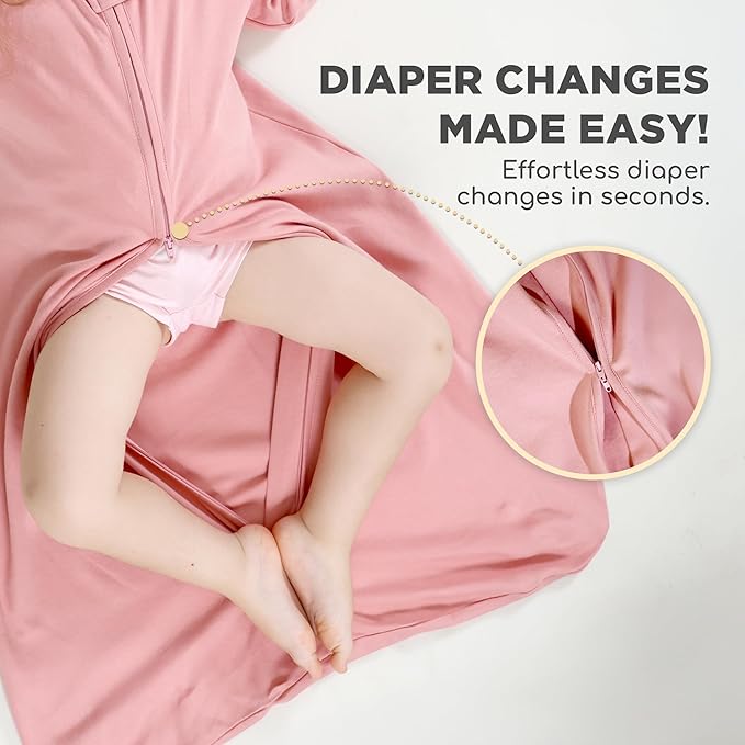 Mama Cheetah Baby Sleep Sack with Sleeves, 0.5 TOG Organic Cotton Wearable Blanket and Two-Way Zipper, Swaddle Transition Long Sleeve Sleeping Bag for Newborn Infant Toddler, 24-48 Months