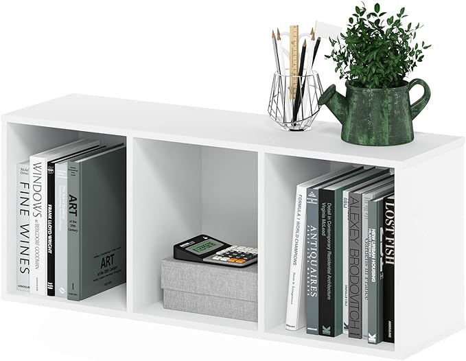 Furinno Luder Bookcase / Book / Storage , 3-Tier, White