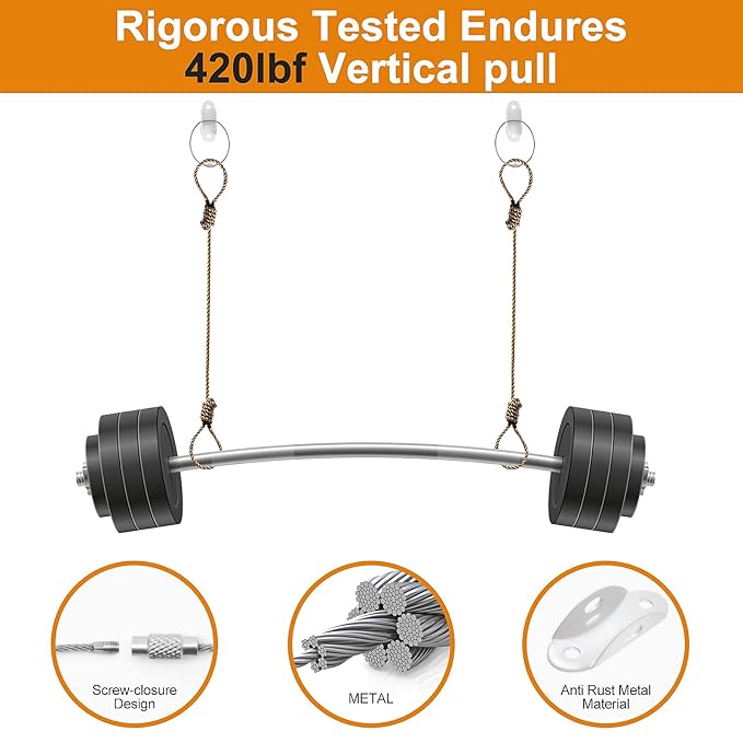 Furniture Anchors (10 Pack) for Baby Proofing, Anti Tip Furniture Anchor Securing 420lbs Tension Earthquake Resistant Metal Furniture Wall Anchor Prevent Baby Pet from Falling Furniture