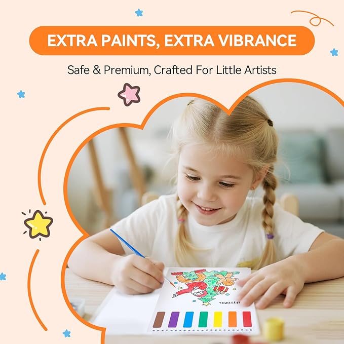 PIRIE Paint with Water Coloring Books for Kids,Watercolor Painting Sets Painting Activity for Kids Ages 3 4 5 6 7 8+,Birthday Gifts Arts & Crafts Toy (Christmas)