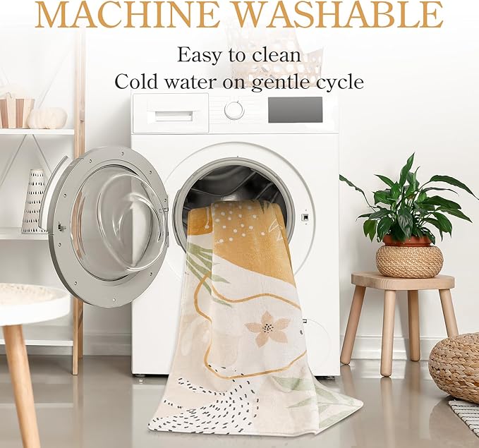 Lahome Boho Washable Kitchen Rug - 2x3 Small Non-Slip Entry Rugs for Inside House Soft Throw Area Rugs for Bedroom Botanical Print Floor Doormat Carpet for Bathroom Entryway Laundry Room Kids Room