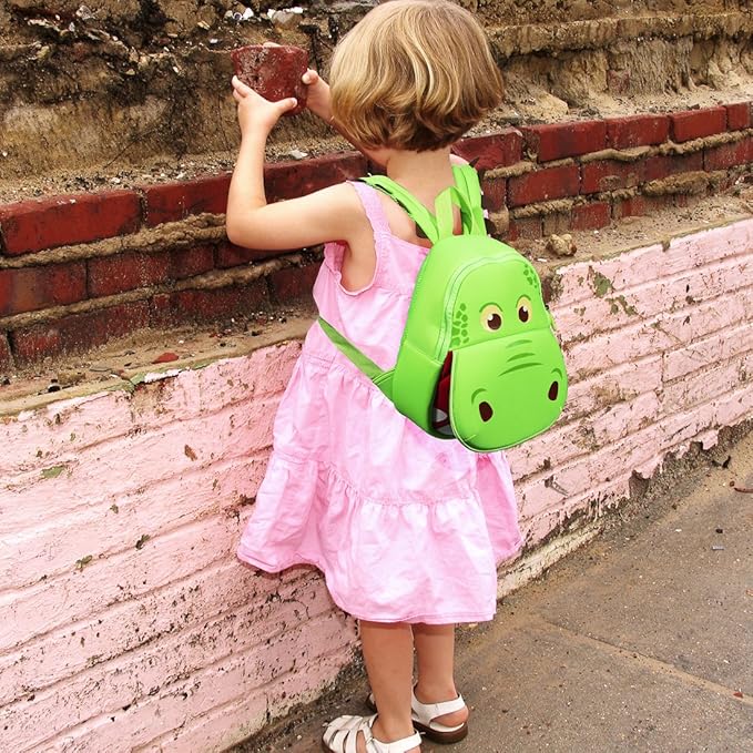 JiePai Dinosaur Toddler Backpack Hippo Kids Backpack Waterproof Cartoon Preschool