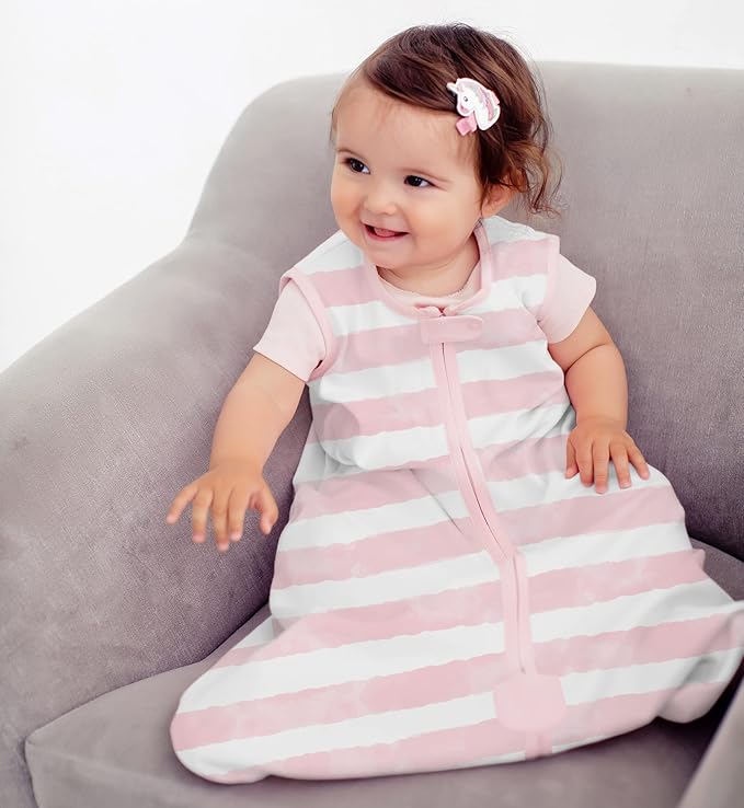 Mama Cheetah Baby Sleep Sack 0.5 TOG, Organic Cotton Baby Wearable Blanket with Two-Way Zipper, Swaddle Transition Baby Sleeping Bag for Newborn Infant Toddler Boy Girl, 6-12 Months