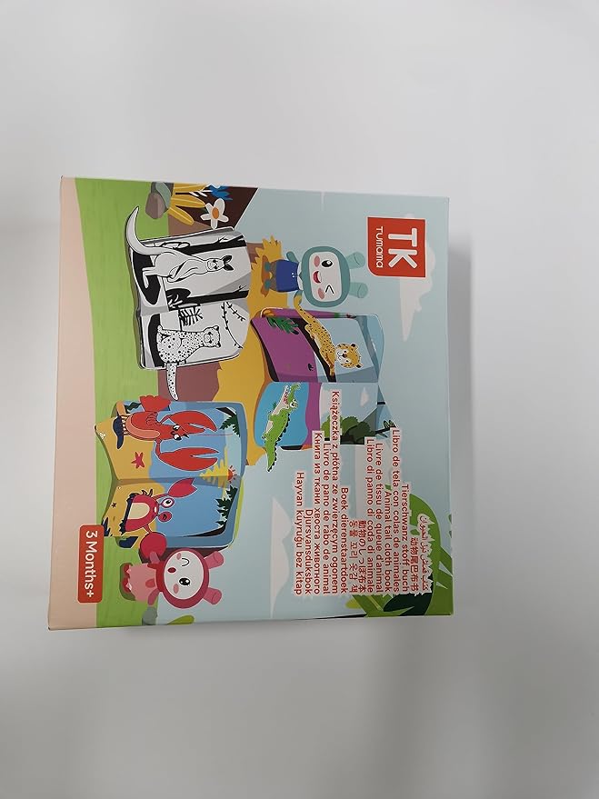 TUMAMA TK 3PCS Baby Books 0-6 Months, Soft Cloth Books for Babies Infants Toddler, Touch and Feel Crinkle Cloth Books 6 to 12 Months, Early Development Interactive Toys Gifts for Boys Girls