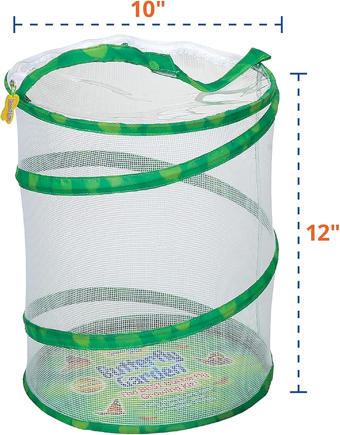 Insect Lore Butterfly Garden with Live Cup of Caterpillars | English and Spanish STEM Activity Journals | 5 Painted Lady Butterfly Baby Caterpillars and Mesh Habitat