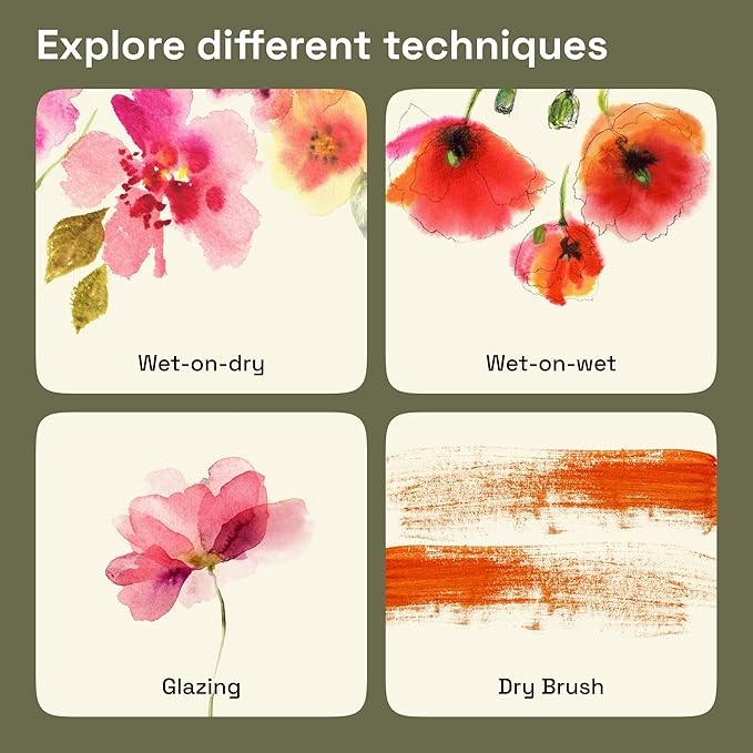 ARTISTRO Professional Metallic Watercolor Paint Set for Adults - 24 Pigment-Rich Colors, XL Pans, ASTM-I Lightfastness, High Tinting Strength Watercolor Set for Professionals made by professionals