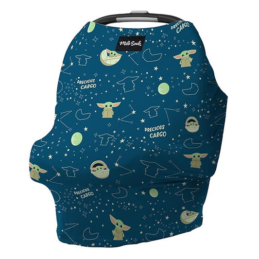Milk Snob Original Star Wars 5-in-1 Cover, The Child, Added Privacy for Breastfeeding, Baby Car Seat, Carrier, Stroller, High Chair, Shopping Cart, Lounger Canopy - Newborn Essentials, Nursing Top
