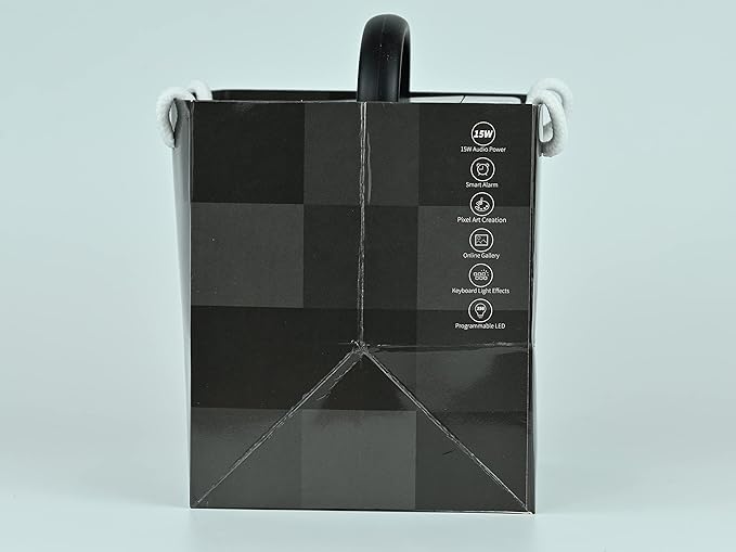 Divoom Ditoo Retro Pixel Art Game Bluetooth Speaker with 16X16 LED App Controlled Front Screen (Black)