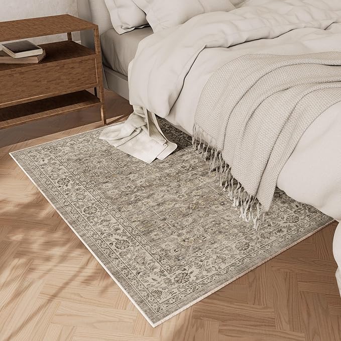 Boho Washable Throw Rugs for Entryway: Door Mat Indoor Entrance 2x3 Small Rug Stain Resistant Non-Slip Low Pile Soft Carpet for Kitchen Front Door Indoor Entrance Entry Bedroom