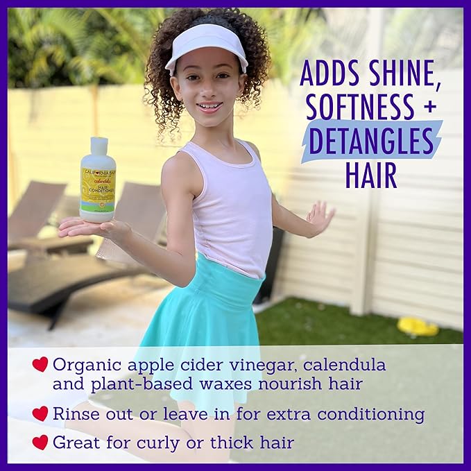 California Baby Calendula Baby Shampoo and Conditioner Set | 100% Plant-Based | 19oz Soothing Lavender Body Wash + 8.5oz Lavender Conditioner |