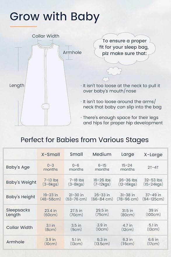 TotAha Baby Sleep Sacks 0-3 months 3 Pack, Lightweight, Buttery Soft, and Safe Baby Wearable Blanket Sleep Bag for Transition Boy Girl, 0.5 TOG