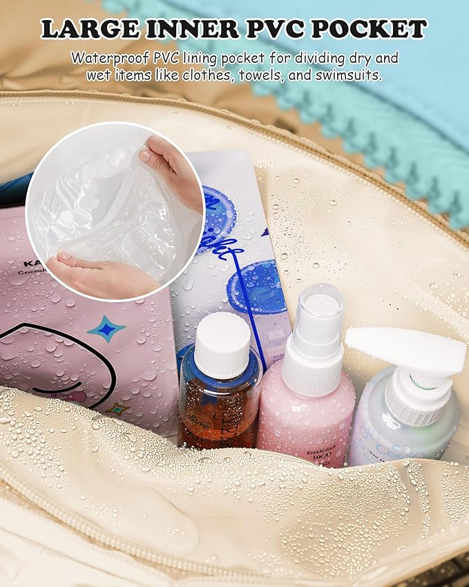 Duffle Bag, Weekender Bags for Girl，Gift for Mom-Initial Overnight Bag with Wet Pocket，Lightweight Dance Bags Personalized Gymnastics bag with Makeup Pouch