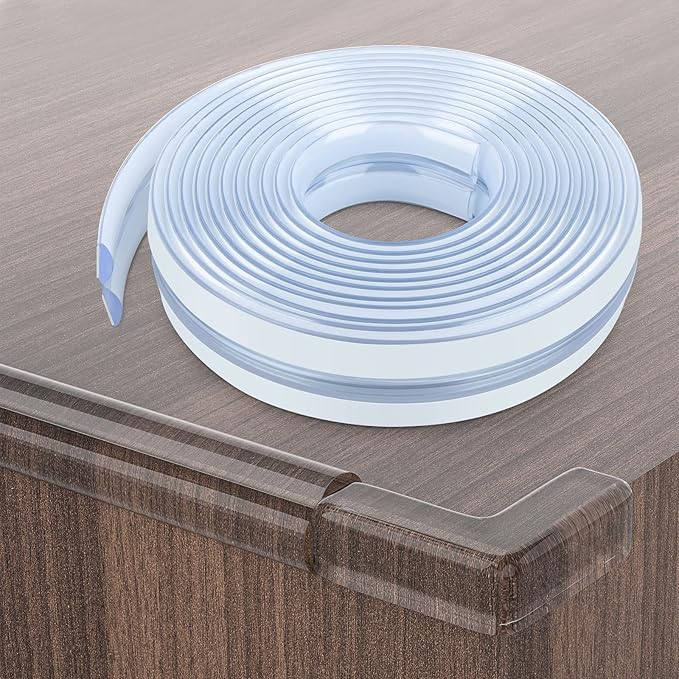 Corner Protectors, Clear Corner Protector Baby Proofing, Soft Edge Protectors,16.4ft(5M) Corner Guards Furniture Corner&Edge Safety Bumpers with Upgraded Strong Adhesive for Furniture&Sharp Corners