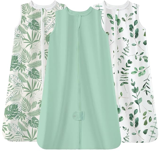 TotAha Sleep Sack 12-15-18-24 Months 3-Pack,Stretchy,Buttery Soft Sleeping Bag,Light Baby Wearable Blanket with 2-Way Safe Zippers for Boys and Girls, 0.5 TOG