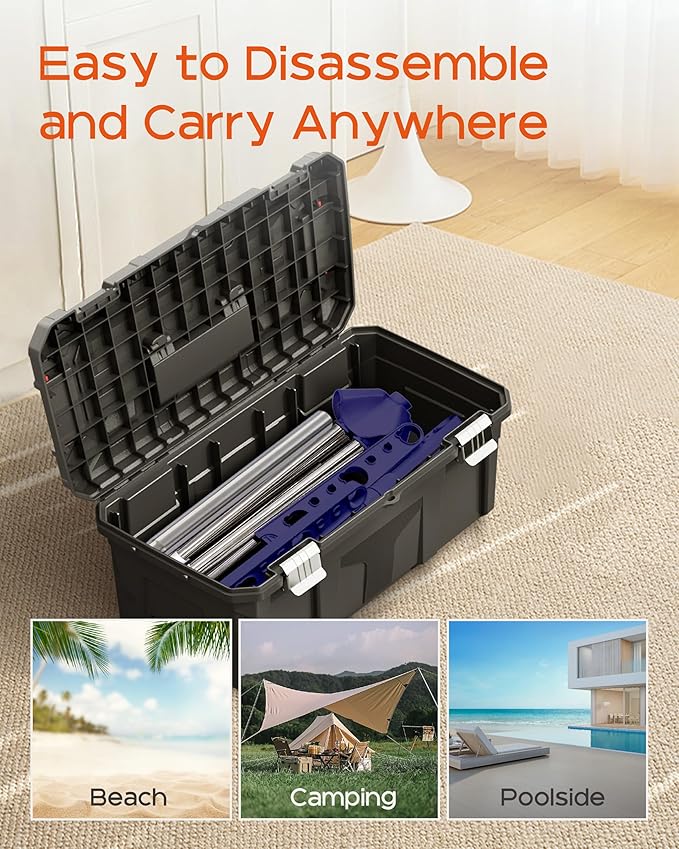 Clothes Drying Rack Foldable, 70.9 inch Tripod Drying Rack for 35 Pieces of Clothes, with Height-Adjustable Rotatable Clothes Rails, Space Saving, Stainless Steel, Blue and Silver CDR005Q01