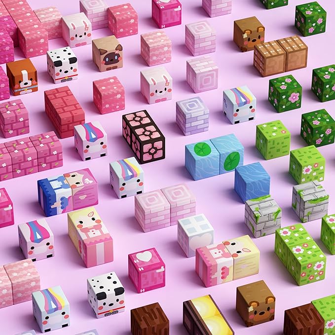 GobiDex 100PCS Magnetic Blocks Kid Building Toys for 3+ Years Old Girls, Upgraded STEM Sensory Gifts for Princess, Kids Magnets Game for Toddler