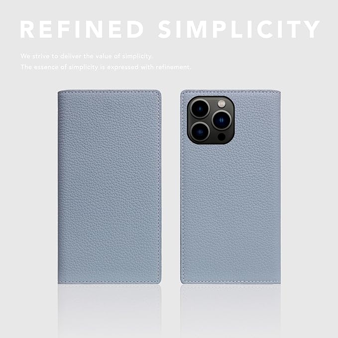 D8 Full Grain Leather Wallet Case for iPhone 15 Pro - [2-in-1] Handcrafted Detachable Diary Style with Magnetic MagSafe Back Cover, Gift Box Included (Powder Blue)