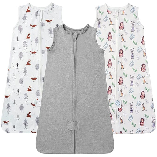 TotAha Sleep Sack 12-18-24 Months 3 Pack, Buttery Soft, Safe Wearable Blanket Baby Sleeping Bag for Baby with 2-way Zipper, 0.5 TOG