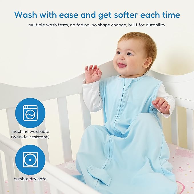 TotAha Sleep Sack 6-12 months, Buttery Soft Swaddle Transition Wearable Blanket Baby Sleeping Bag for Girl Boy,3 Pack 0.5 TOG