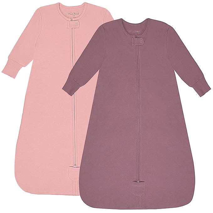 Mama Cheetah Baby Sleep Sack with Sleeves, 0.5 TOG Organic Cotton Wearable Blanket and Two-Way Zipper, Swaddle Transition Long Sleeve Sleeping Bag for Newborn Infant Toddler, 18-24 Months