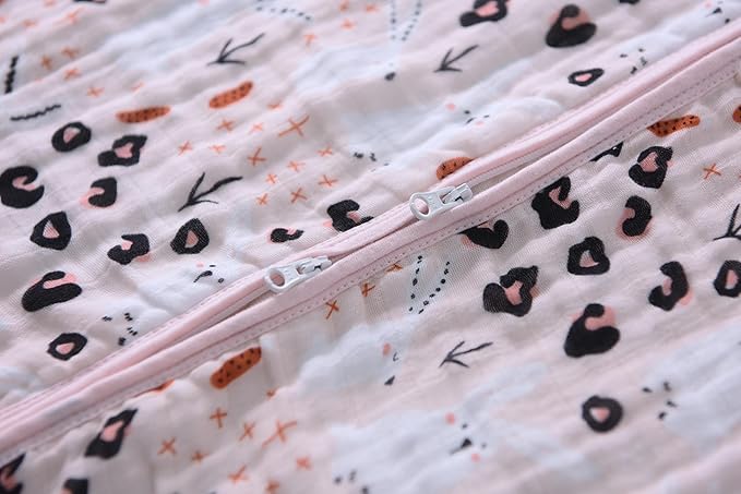 Baby Sleep Sack 0-6 Months Wearable Blanket for Babies 100% Organic Cotton 2-Way Zipper YKK 0.5 TOG Toddler Sleeping Sacks Bunny