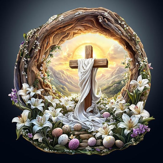 KAAYEE Wooden Puzzles for Adults, 3D Vision Effect Holy Light Cross Wooden Jigsaw Puzzle Unique Shape Wood Puzzle Adult, 3D Effect Flat Puzzle Birthday Family Game (M-11.4 * 11.3 in-200pcs)