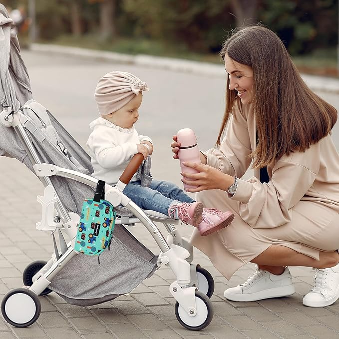 Cerbonny Small Cooler Bag Freezable Lunch Bag for Work School Travel,Small Lunch Bag,Small Insulated Bag For Kids/Adults,Freezer Lunch Bags,Mini Lunch Bag Fit For Yogurt,Suit for 3+(green vehicle)
