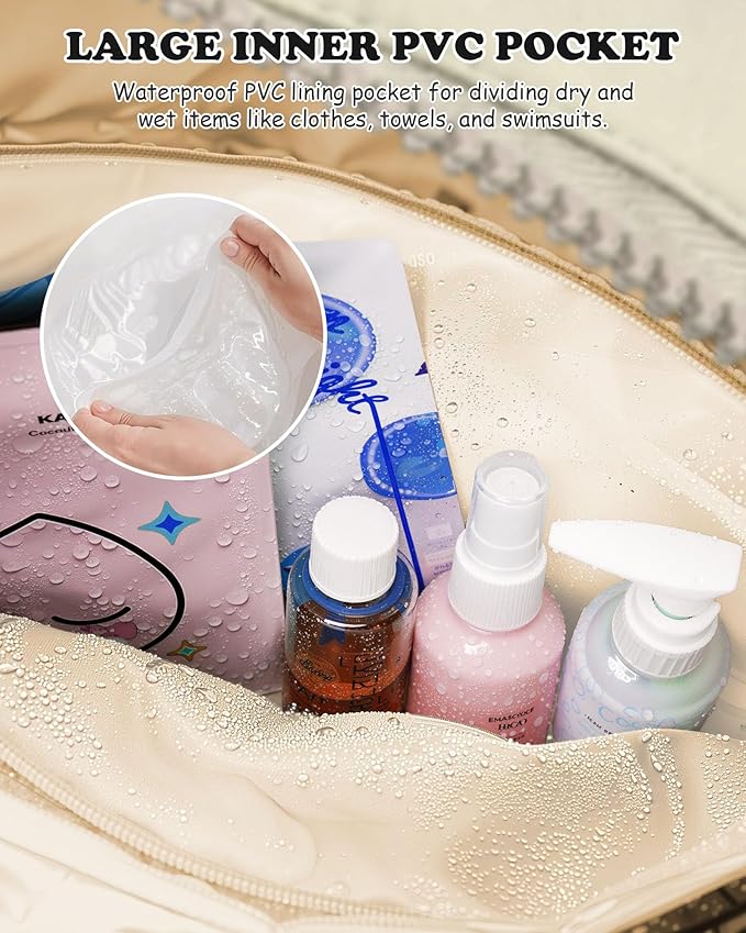 Duffle Bag for Travel Women, Travel Bags，Gifts for Girls-Initial Overnight Bag with Wet Pocket，Lightweight Weekender Bags Personalized Gym Tote with Makeup Pouch