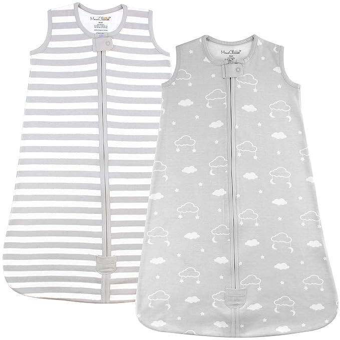 Mama Cheetah Baby Sleep Sack 0.5 TOG, Organic Cotton Baby Wearable Blanket with Two-Way Zipper, Swaddle Transition Baby Sleeping Bag for Newborn Infant Toddler Boy Girl, 0-6 Months