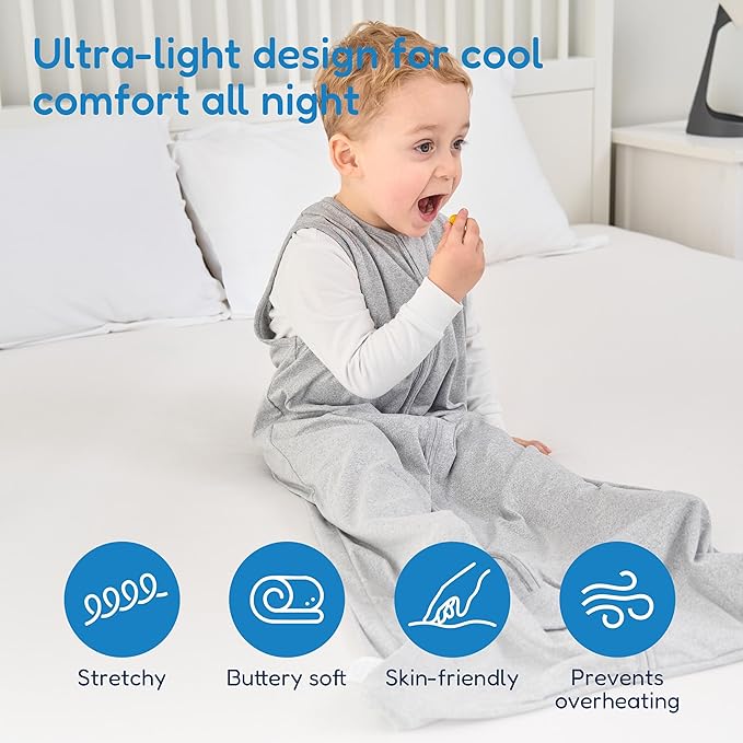TotAha Toddler Sleep Sack 2T-4T, Soft Wearable Blanket Baby Sleep Bag, Light 0.5 TOG or Medium-weight 1.0 TOG Sleeping Sacks