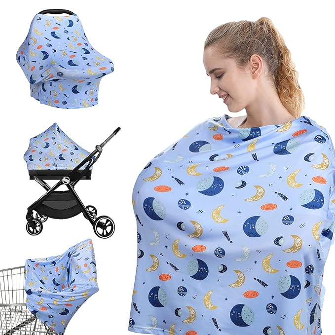 Yoofoss Nursing Cover Breastfeeding Scarf - Baby Car Seat Covers, Infant Stroller Cover, Carseat Canopy for Girls and Boys